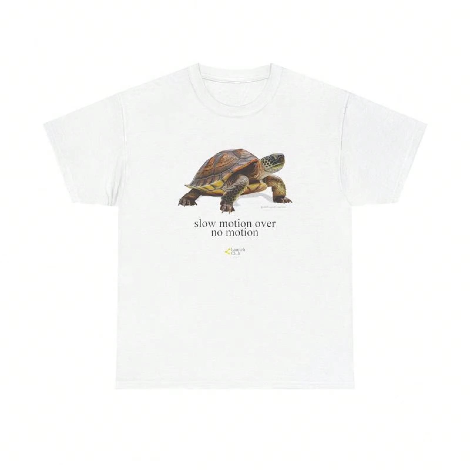 

Fashion Slow Motion Turtle T-shirt Casual Cotton Retro T-Shirt with Vintage Graphic Design for Men Tshirt Summer Print Tee Top S