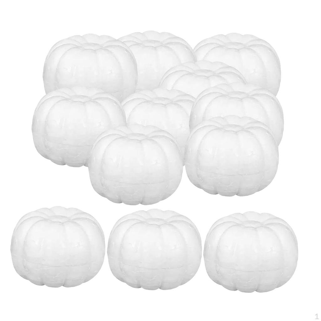 12 Pieces Artificial Foam Pumpkins for Halloween Art Projects Home Decoration Handmade Gift Suitable