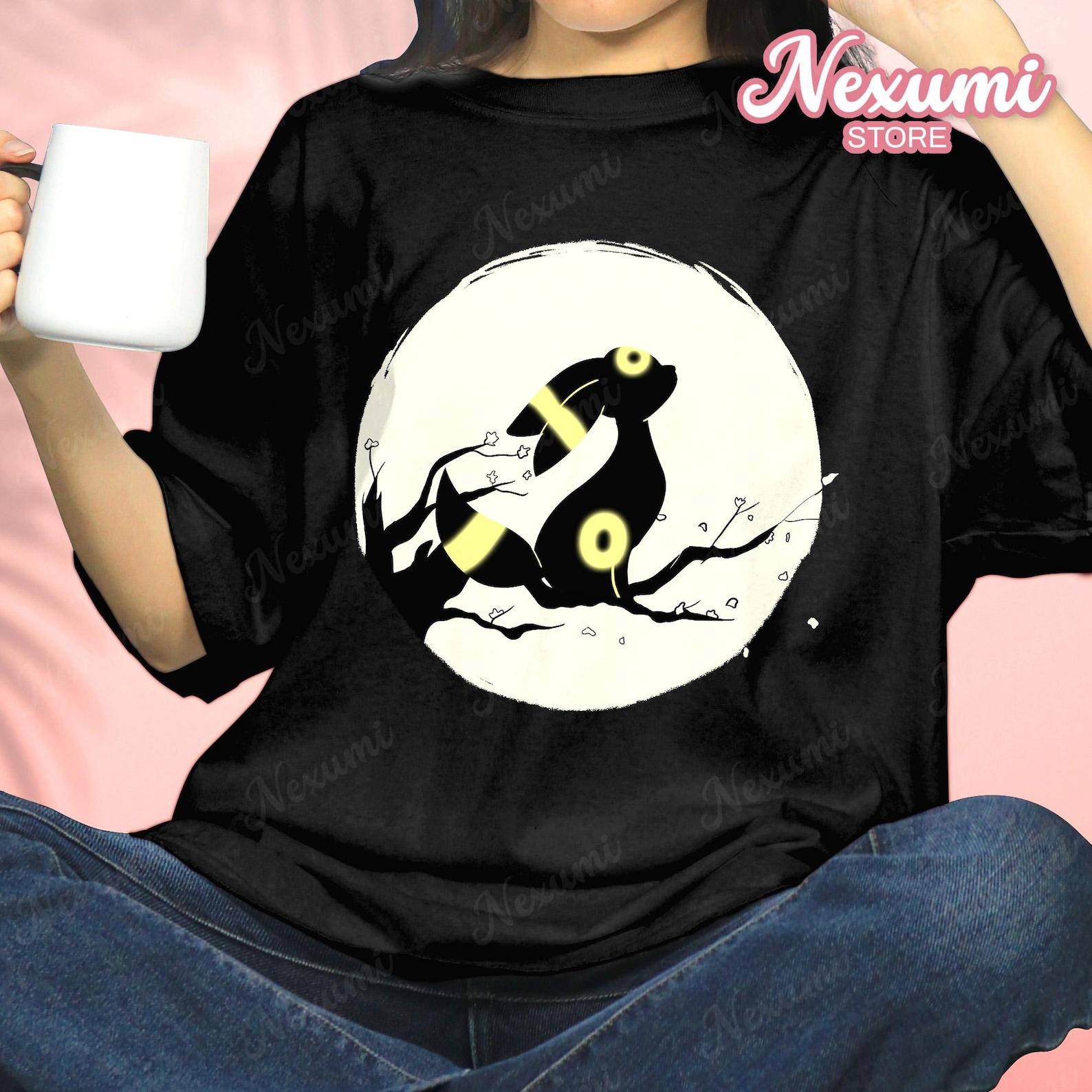 Umbreon T-shirt Evolutions Print Shirt Moon Shadow Anime Shirt Gift 4XL