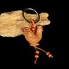 Peach & Jujube Wood Zodiac 3D Keychain: High-End Guardian Amulet Jewelry.
