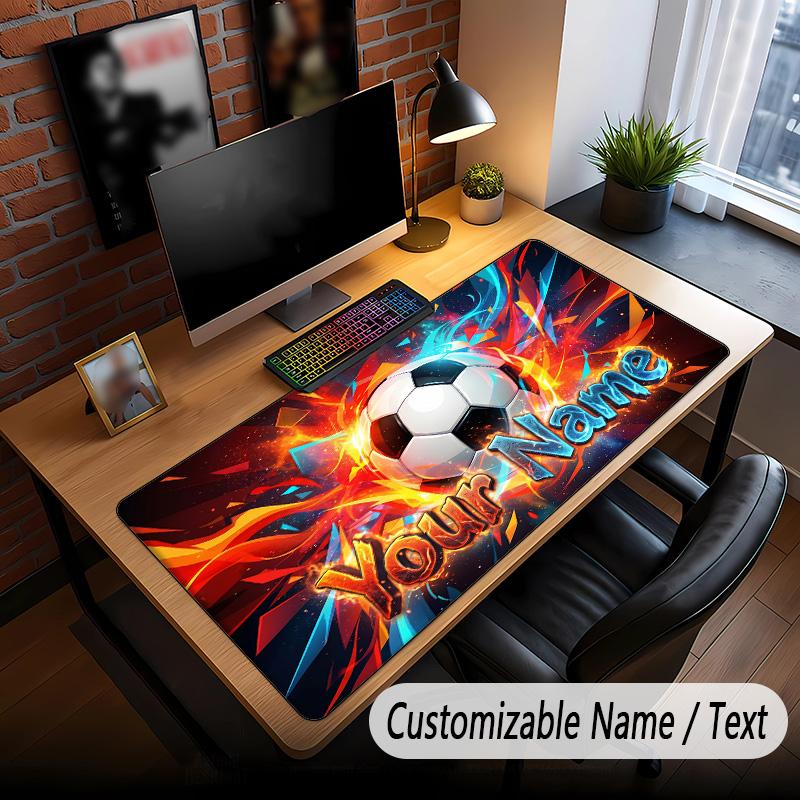 Tapis de Souris Personnalisé Thème Football Personnalisé Avec Nom Texte Tapis de Bureau Personnalisé Pour Bureau Décoration de Maison
