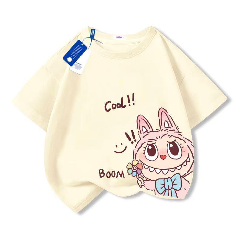 Kawaii LABUBU Anime 3D-Druck Cartoon Anime Kinder T-Shirt Sommer Kurzarm T-Shirt Mädchen Junge T-Shirt Tops