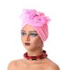 Ruffled Flower Women Turban Cap Female Head Wraps