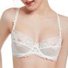 French underwear women's summer sexy ultra-thin see-through lace underwear big chest small anti-sagging soft steel ring bra cover