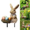 Gartenstecker für den Außenbereich Hase und Eier Rasenschild für Ostern und saisonale Veranstaltung Elegante Frühlingsparty Hofdekoration