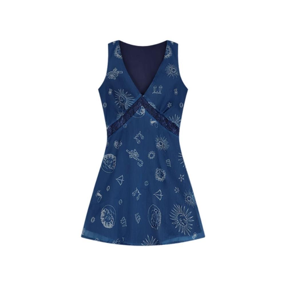 French Vest Dress New Fashion Women's Summer Wear Small a Word Neck Skirt Seaside Vacation Wear