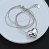 Elegant Heart-Shaped Bead Clavicle Necklace - Smooth Surface for Autumn/Winter