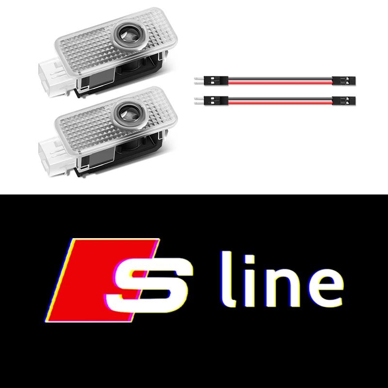 For Audi S66Led Car Door Welcome Light 3D Logo Projector For audi A3 8V 8P 8L A4 B5 B6 B7 B8 B9 A6 C5 C6 C7 C8 A5 8T A8 Q3 Q5 Q7 TT S3 S6