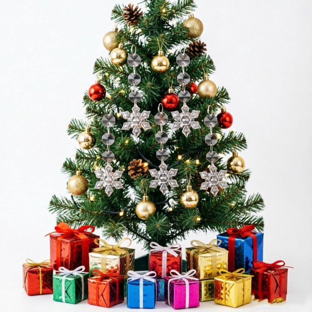 30Pcs Clear Acrylic Christmas Snowflake Ornaments Christmas Tree Charms  Christmas Tree Decor
