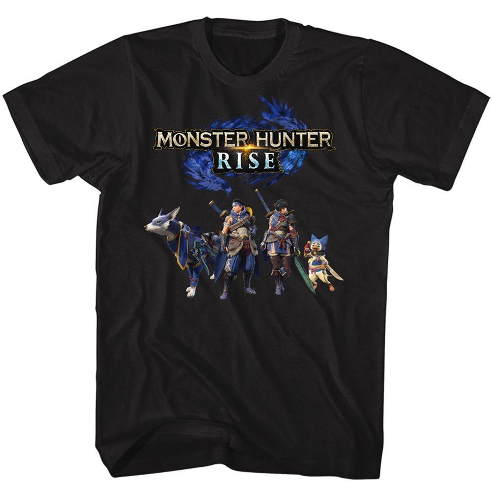 Monster Hunter The Whole Crew Black Gaming Shirt XL