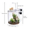 Kompakter runder Goldfischnapf - Sauerstoffreiches fließendes Wasser Öko-Kreislauf-Aquarium für Büro & Zuhause Schreibtisch (Langlebig, Wartungsarm)