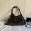 Faux Leather Hobo Bag Women Fashion Shoulder Bag With Stud Detail Soft Texture Handbag Everyday Use