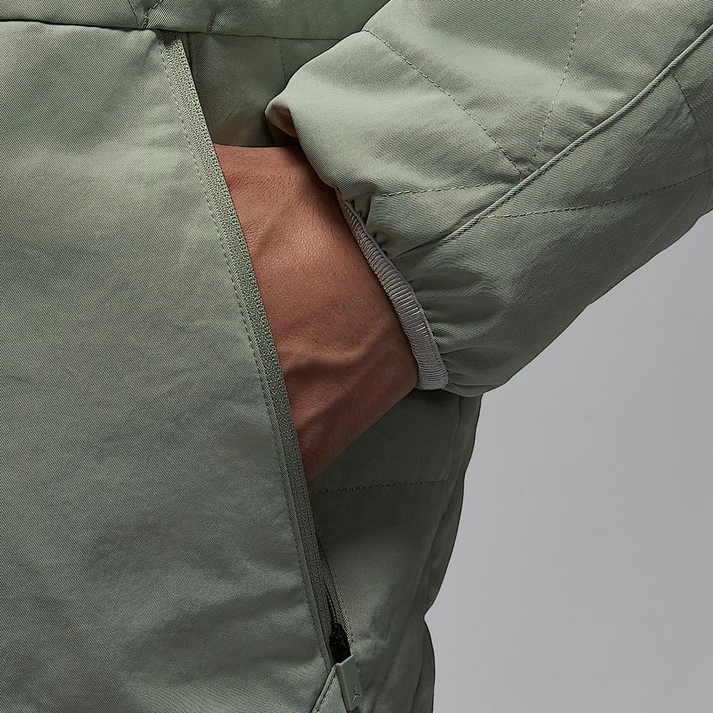 Jordan Sportovní Therma-Fit Logo Pohodlná Jednobarevná Mikina na Zip s Kapucí Bavlněná Pánské bundy Horizon-Green HV4870-377