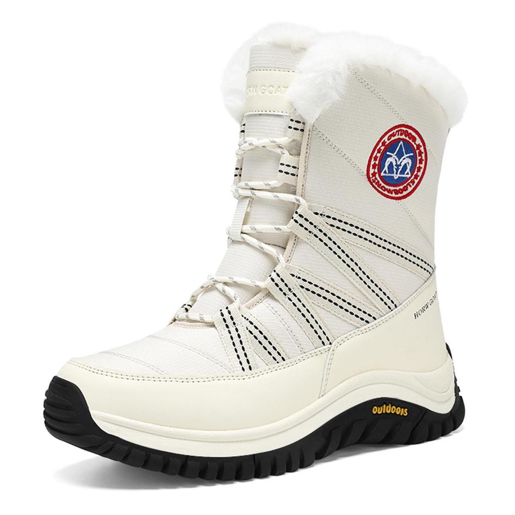 Women's Fleece-Lined Cold-Proof Winter Snow Boots - Non-Slip, Warm, High-Top Outdoor Travel Shoes