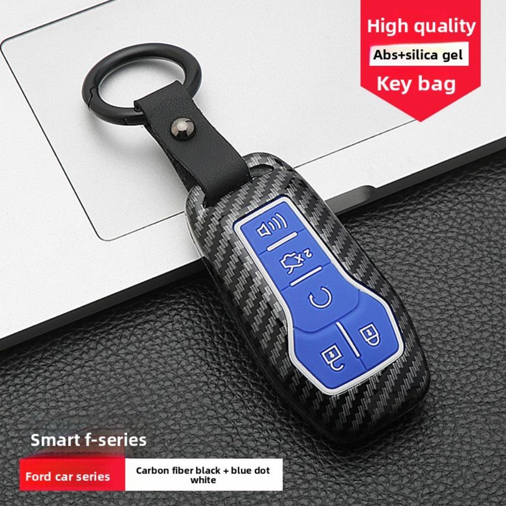 For Ford 2019 Mondeo Key Case Carbon Fiber Cover for Escape Taurus Foldable Key Shell