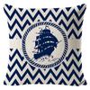 Cushion Cover Ocean Anchor Linen Pillow Cover Simple Sailing Sofa Living Room Pillow Cover Premium Durable Quality