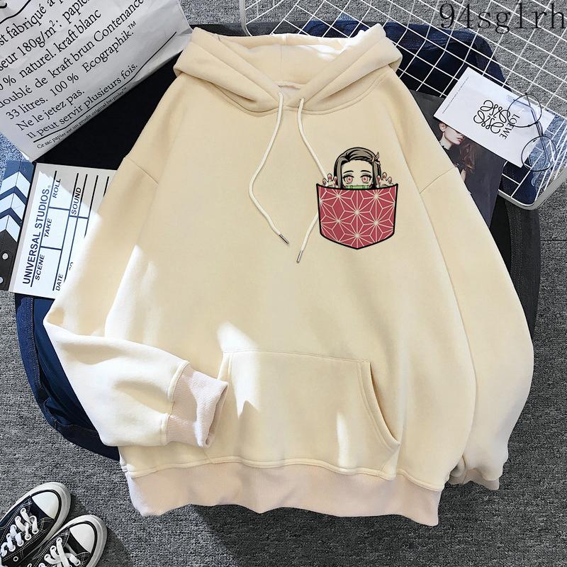 Anime Demon Slayer Kamado Tanjirou And Kamado Nezuko Print Hooded Men Women Hoodies Kimetsu No Yaiba Sweatshirt Harajuku Hoody