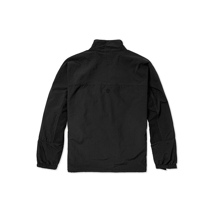 Timberland Solid Color Half Zip Stand Collar Jacket Unisex Jackets Black A5VDF-001