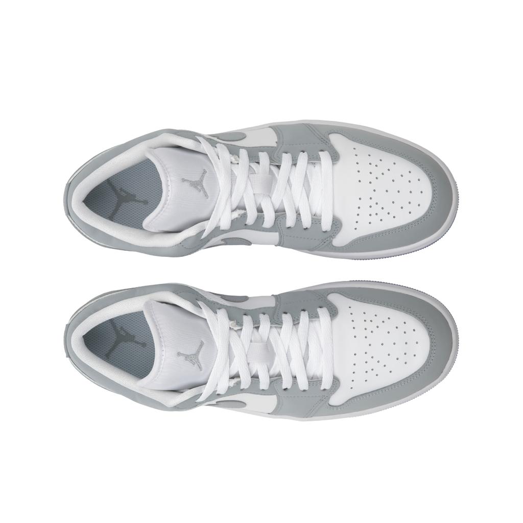 Air Jordan 1 Low White Wolf Grey Women Sneakers Aluminum DC0774-105