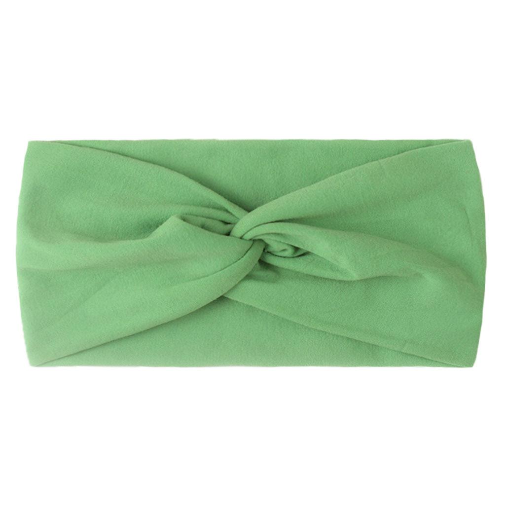 European and American Children's Hair Band Hair Accessories Baby Solid Color Nylon Cross Knotted Girl's Hair Ring Headband