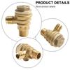 3 Port Copper Check Valve Connector with Male Threads for Air Compressor Tubes Air Pressure Tank and Piston Pump