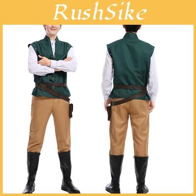 Okouzlující kostým dlouhovlasého prince pro cosplay na halloweenské večírky a události
