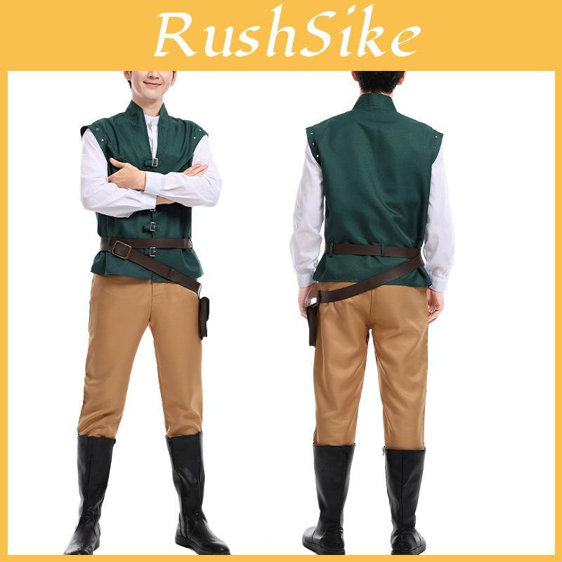 Okouzlující kostým dlouhovlasého prince pro cosplay na halloweenské večírky a události