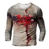 Halloween Printed Men's Long-sleeved Top T-shirt Casual Daily Wear