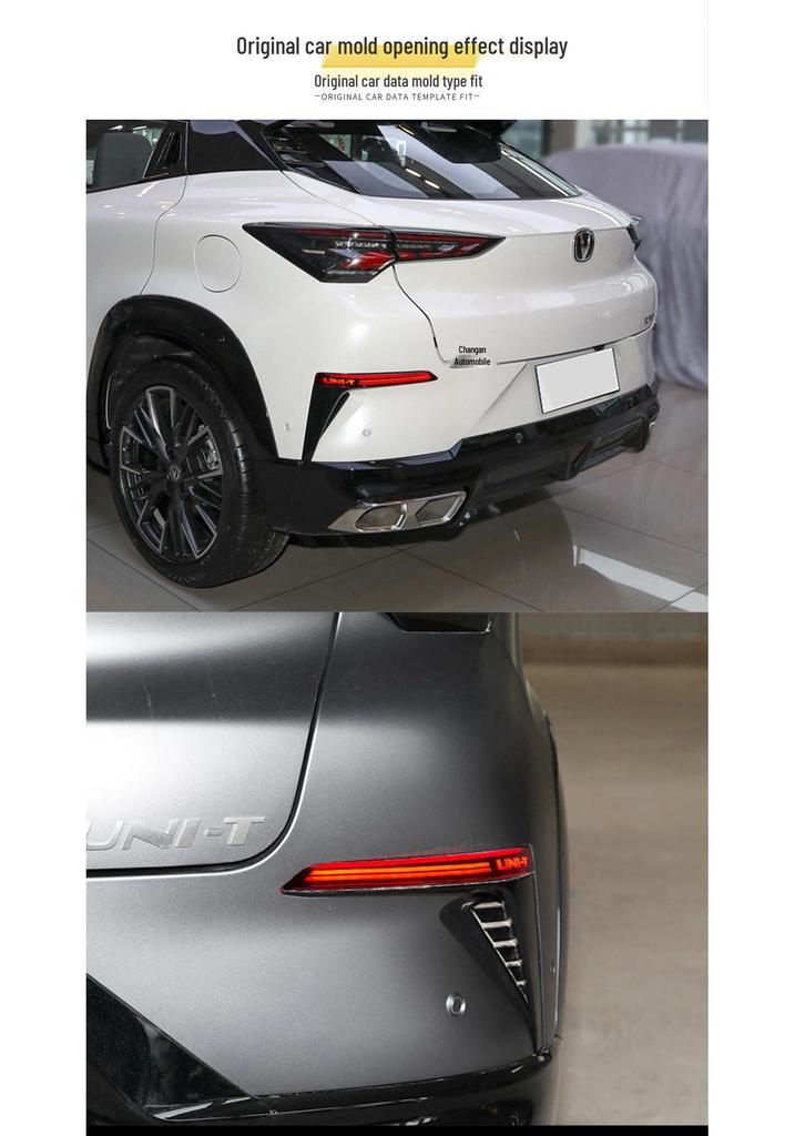 Changan UNIT Rear Bumper LED Reflector: Brake & Flowing Turn Signal Anti-Collision Light.