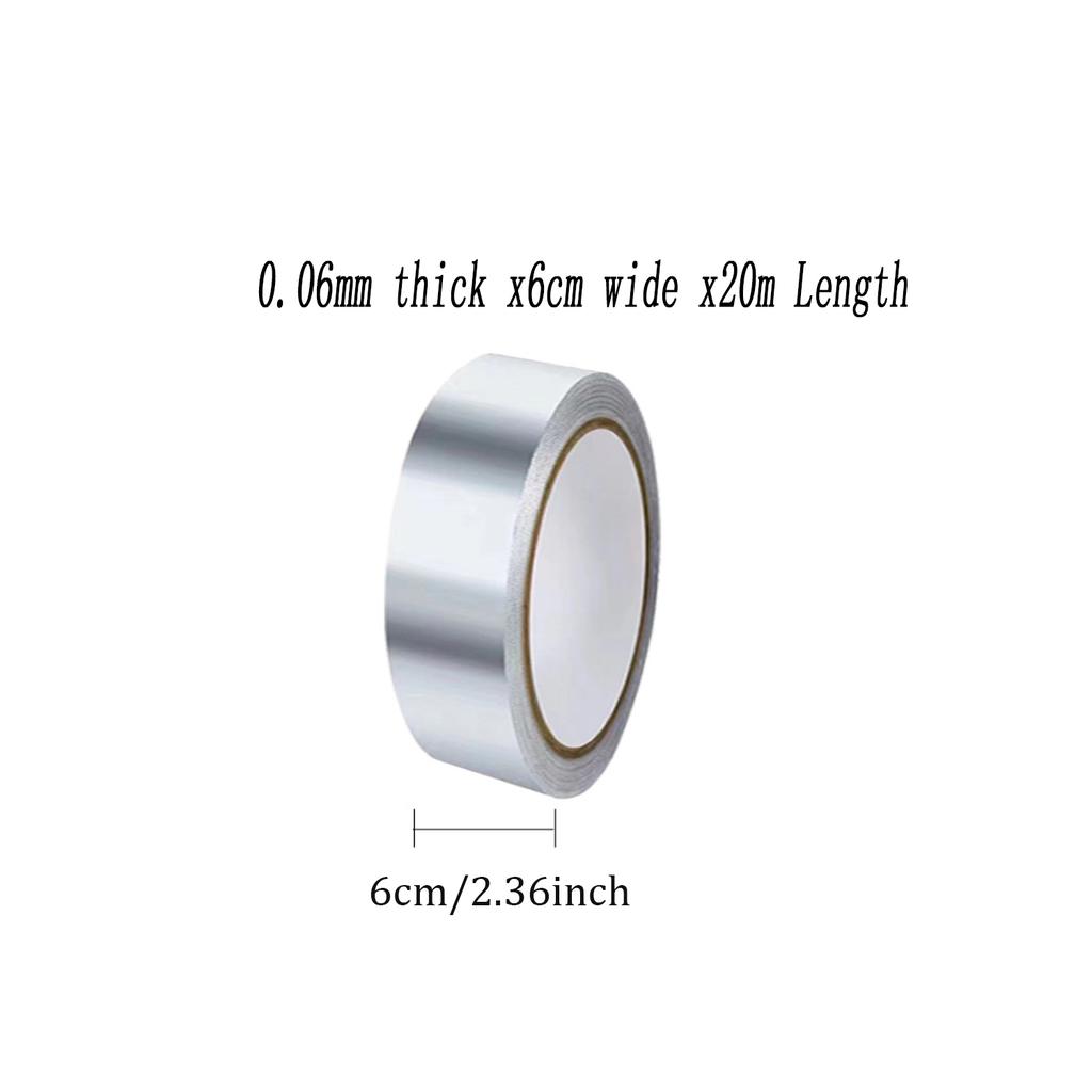 High Temperature Resistant Aluminum Foil Tape Kitchen Pipe Repairs Tape Adhesive Sealing Box Heat Insulation Leak-proof Tape