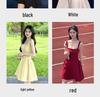 Women's Slim-fit White Moonlight Camisole Dress - Sleeveless Waist-cinching Birthday Style for Early Summer/Spring