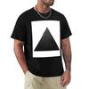 Triangle Black Minimal Monochrome Geometric Lines Structure Black and White Art Design TShirt Cotton T Shirt Unisex TShirt