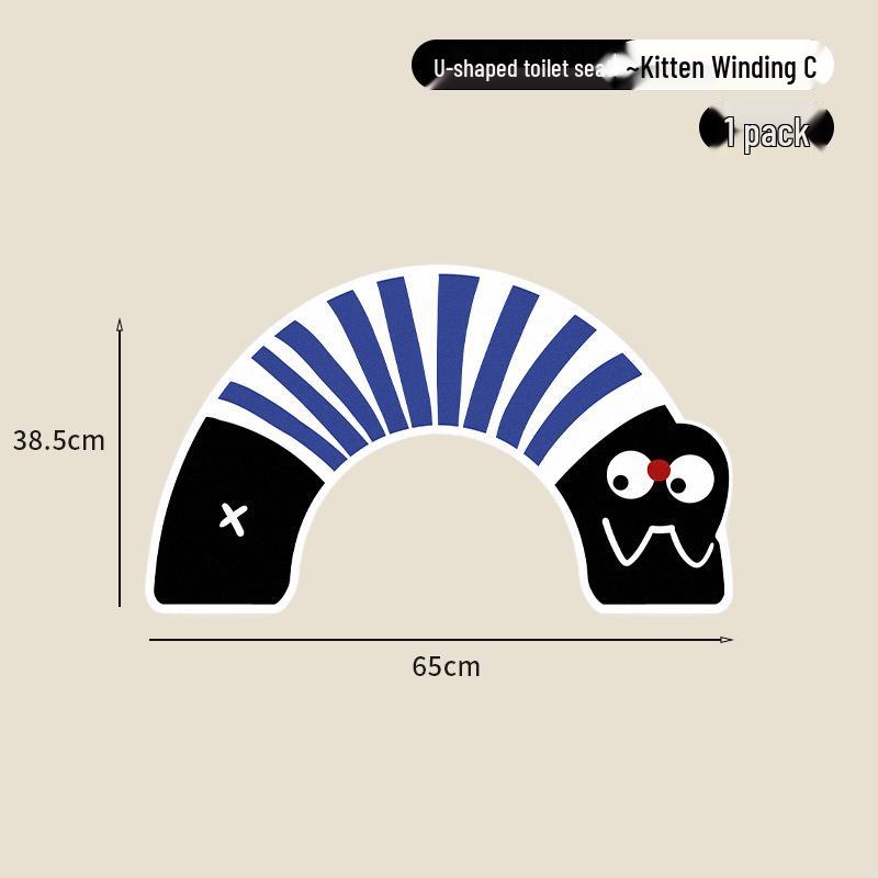 Dackel Cartoon U-förmige Rutschfeste Schnelltrocknende Badematte