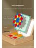 Double-Sided Wooden Magnetic Puzzle & Drawing Board: Tangram & Geometric Building Blocks for Kids' Education