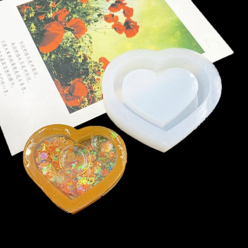 Resin Shaker Molds Silicone Resin Casting Molds Epoxy Quicksand Molds for DIY Pendant Charm Jewelry Making Accessories