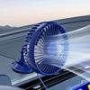 USB Car Fan 12V 24V Suction Cup Mount Rotatable 3 Speed Adjustable  Circulation Fan for RV Sedan Home Truck SUV, Blue