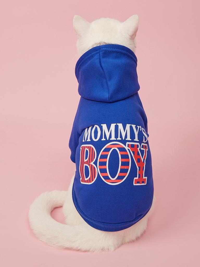 Pet Clothes for Dog Cat Puppy Hoodies Coat MOMMY'S BOY Sweatshirt Dog  Outfits for Small Medium Dog Cat