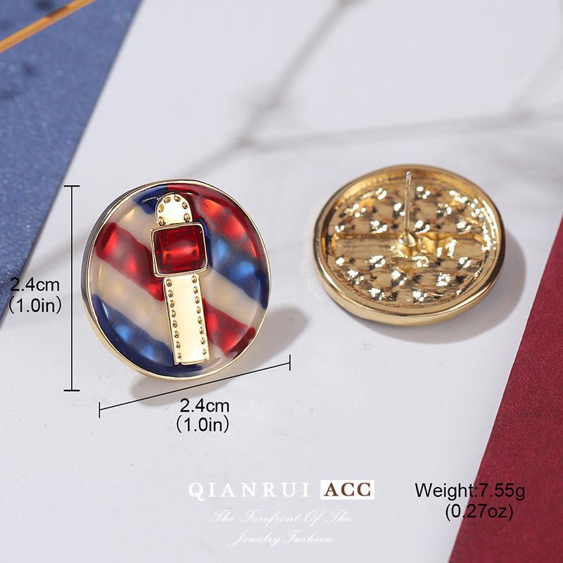 

Парижские геометрические серьги-кольца - Ретро французские пусеты с нишевым дизайном высокого класса для женщин