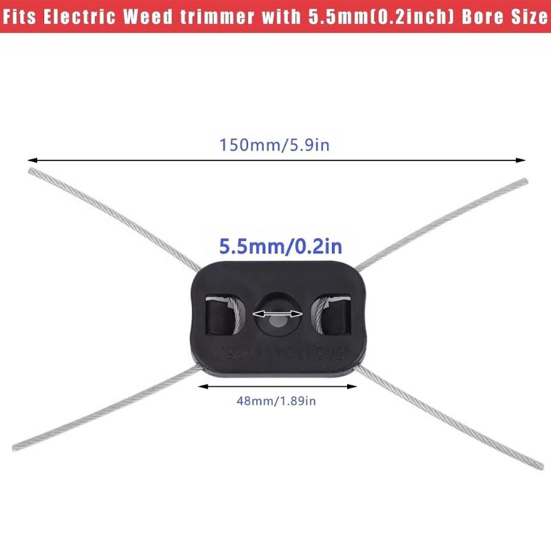 10PCS Heavy Duty Grass Trimmer Heads Steel Wire Weeds Whacker Replacement Compatibles with Electric Brush Cutters