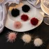 Autumn And Winter Mink Hair Plush Without Ear Pierced Ear Clips, Super Fairy Hairball Simple And Sweet Earrings Female