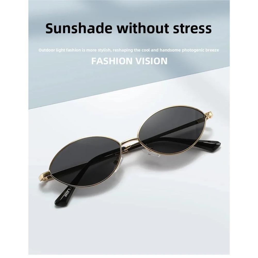 Metal Small Frame Oval Sunglasses Women High-end 2026 New Fashionable and Versatile UV Resistant Luxury Glasses Gentleman