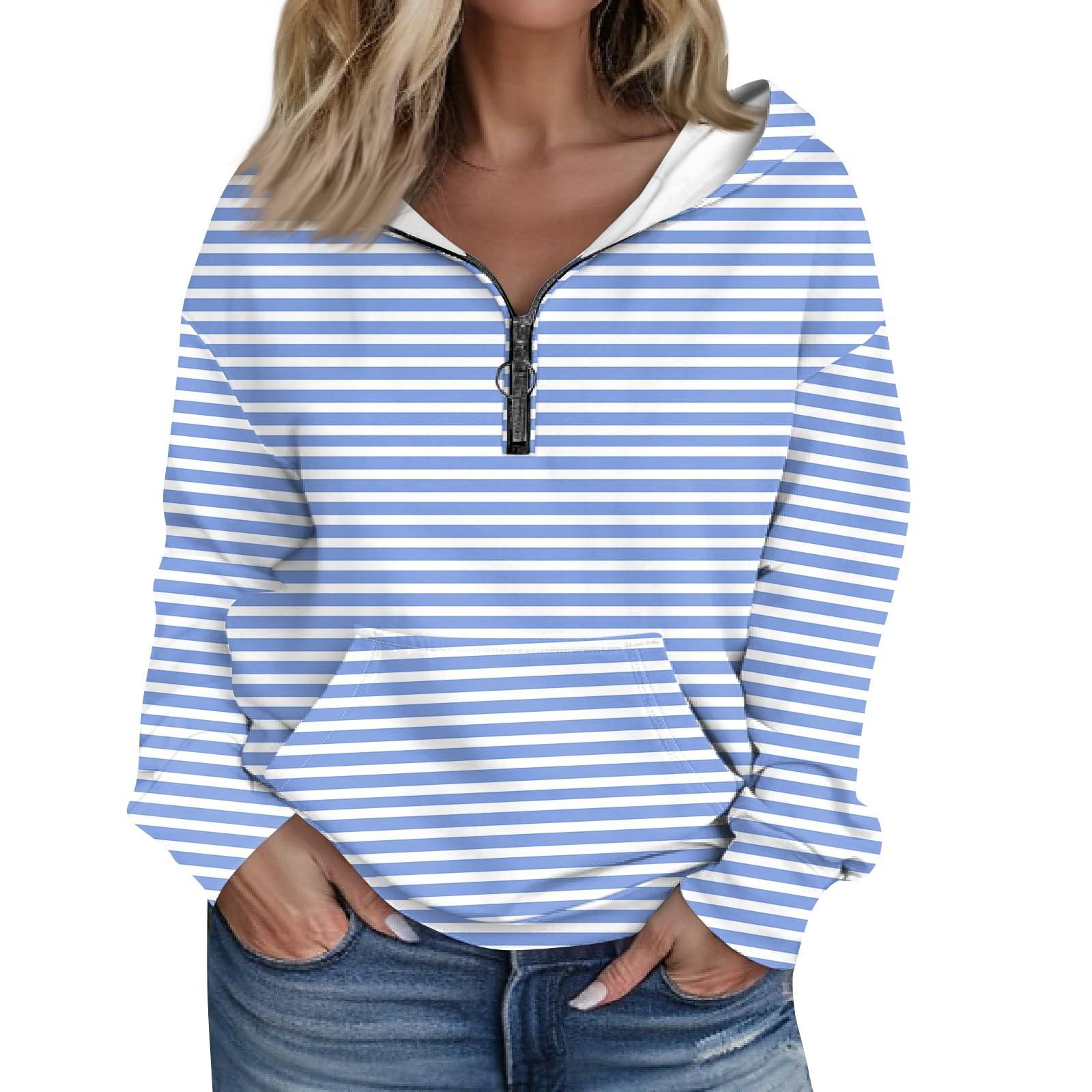 

Женская мода с длинным рукавом и принтом, свободная толстовка с капюшоном на молнии и карманами XL