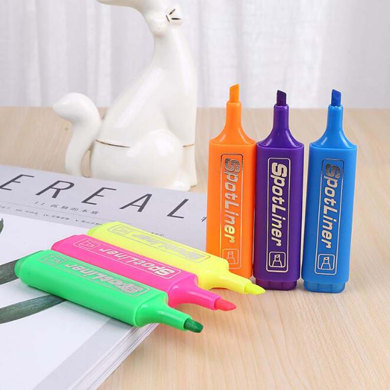 Evidențiator MP-460 Pigment pe bază de apă, un singur cap, 6 culori, pix, pix, pix, note, papetărie, rechizite școlare de birou