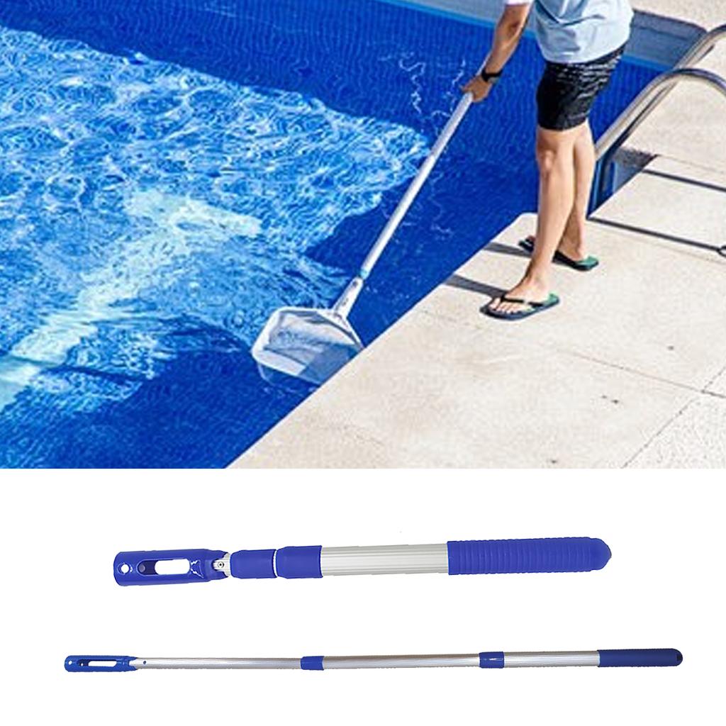 Aluminum Alloy Swimming Pool Cleaning Poles 3 Sections Retractable Handle Rod Adjustable Length Suitable for Vacuum Head