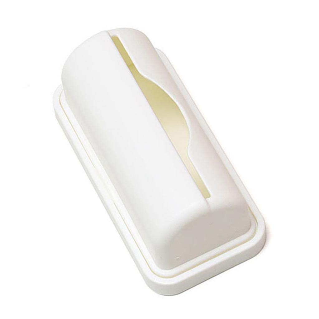 Wall Mounted Trash Bag Holder Plastic Drill Free Garbage Bag Dispenser for Home Kitchen White