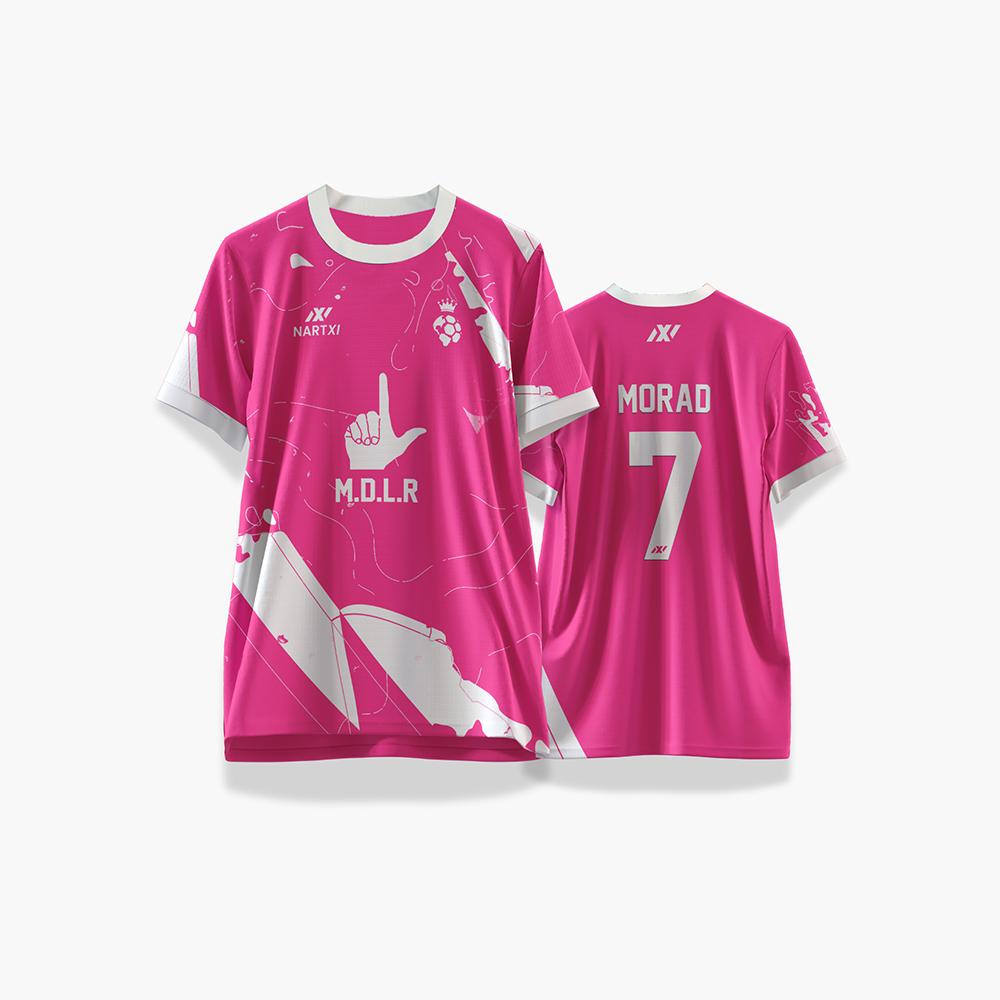 Neues Morad Hip-Hop Stil Trikot MDLR Streetwear Outdoor Sport Fußball Trainingsuniform Herren Damen Rundhals Kurzarm T-Shirt