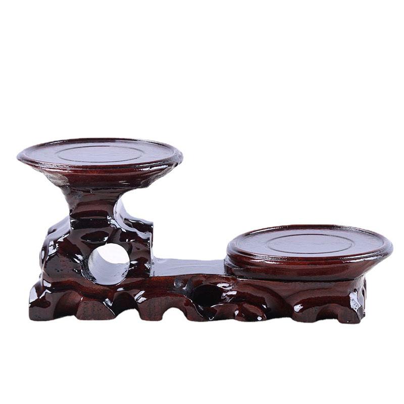 Red Wood Solid Wood Head Base, Vase, Bonsai Base, Purple Sand, Tea Pot, Large, Medium Height, Circular, Jade