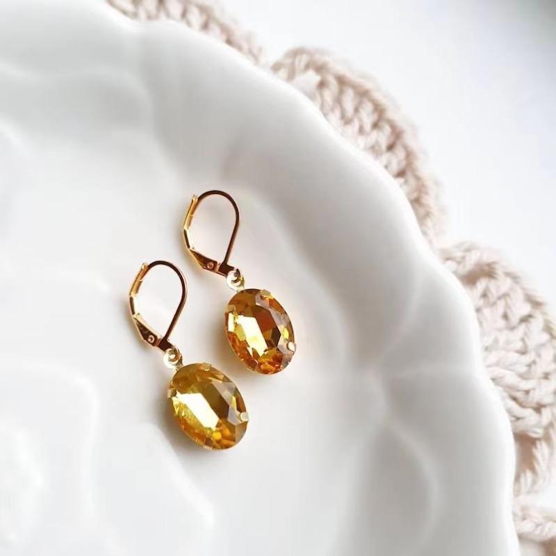 Новые цветные ретро серьги с цирконием для женщин, универсальные и минималистичные серьги-капли и серьги, подчеркивающие темперамент