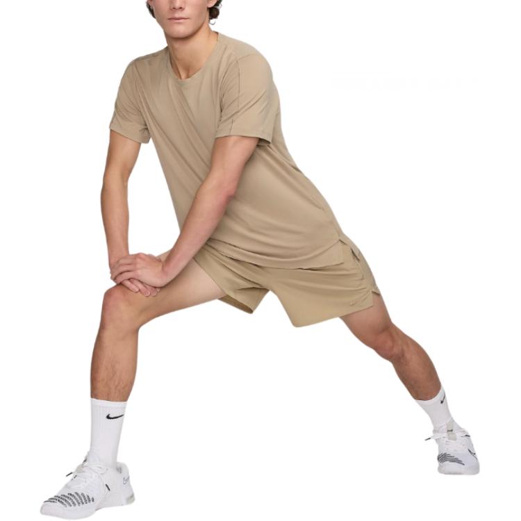 Nike Solid Color Crew Neck Pullover Short Sleeve T-Shirt Men tops Brown DM7826-247