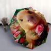 Capybara Themed Travel Umbrella-8 Ribs Automatic Opening and Closing, Portable Folding Design, Compact and Stylish Umbrella Suitable for Out